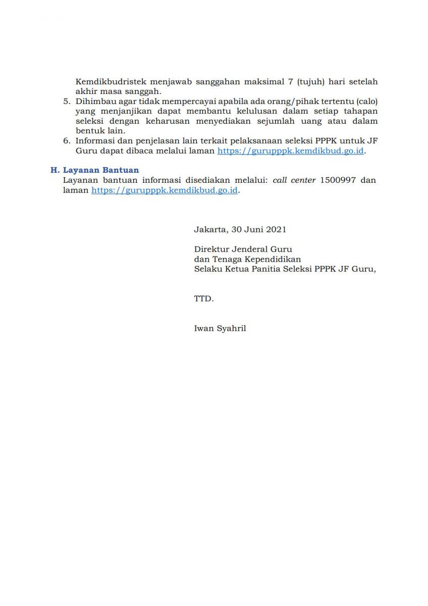 Pengumuman Tentang Pppk Guru 2021 Dari Kemendikbud - bkpsdm